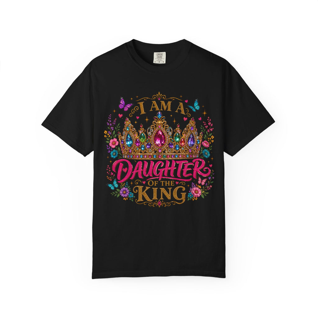 Daughter of the King Christian T-Shirt | Womens Faith Graphic Tee | Comfort Colors Shirt | Christian Gift