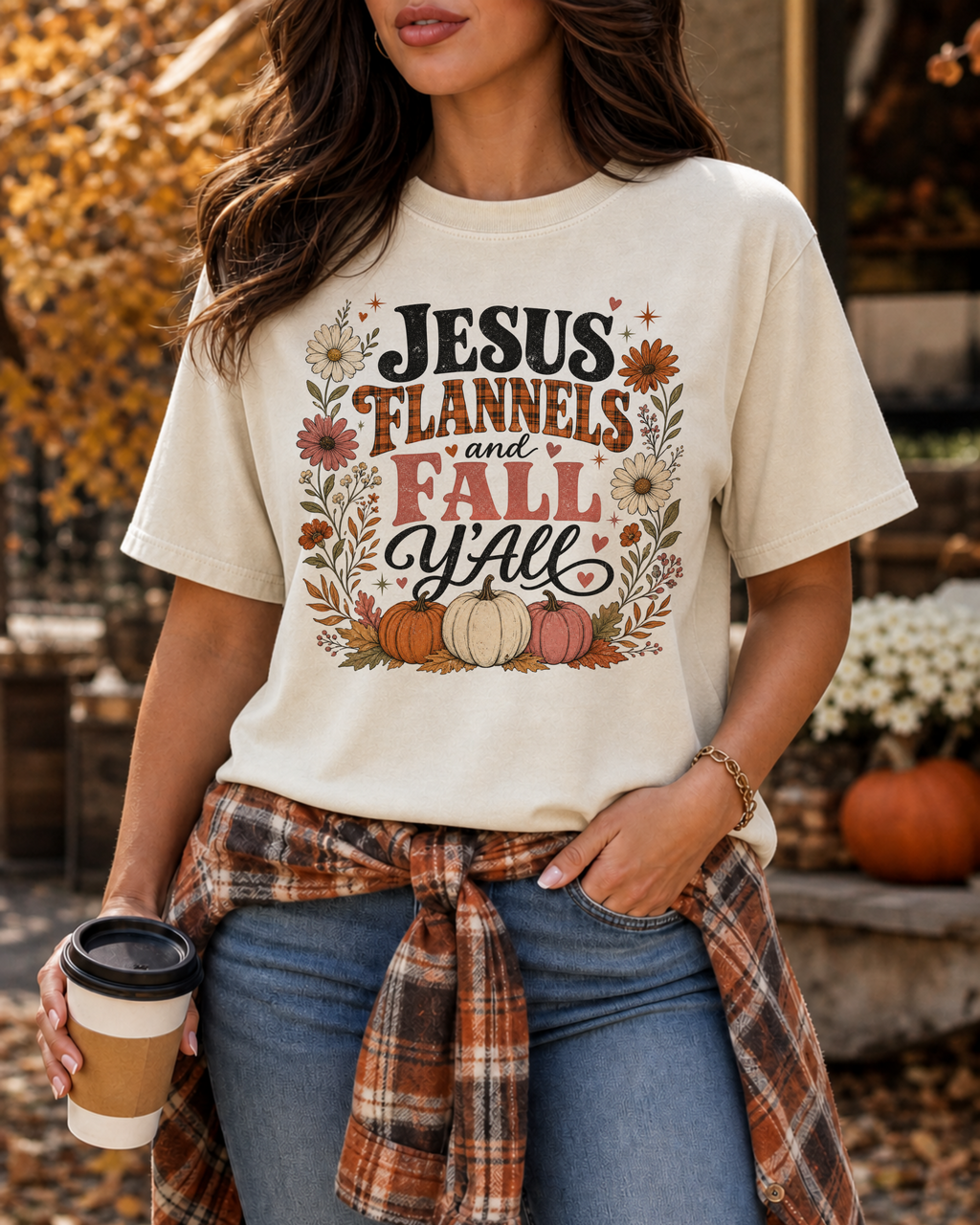 Comfort Colors Jesus Flannels & Fall Ya'll