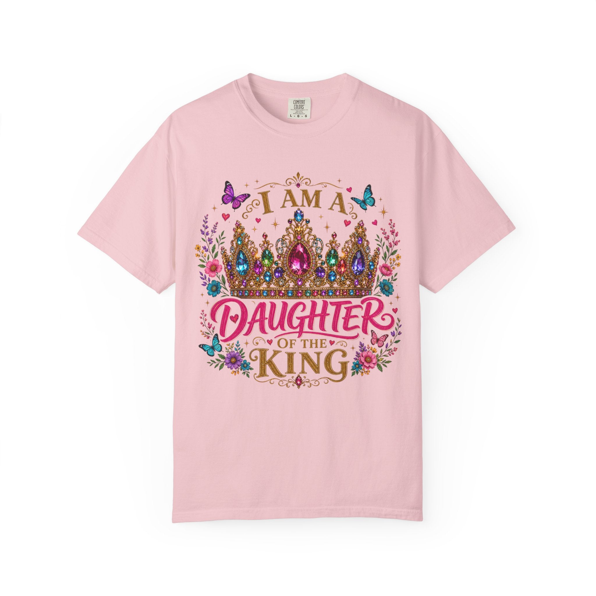 Daughter of the King Christian T-Shirt | Womens Faith Graphic Tee | Comfort Colors Shirt | Christian Gift