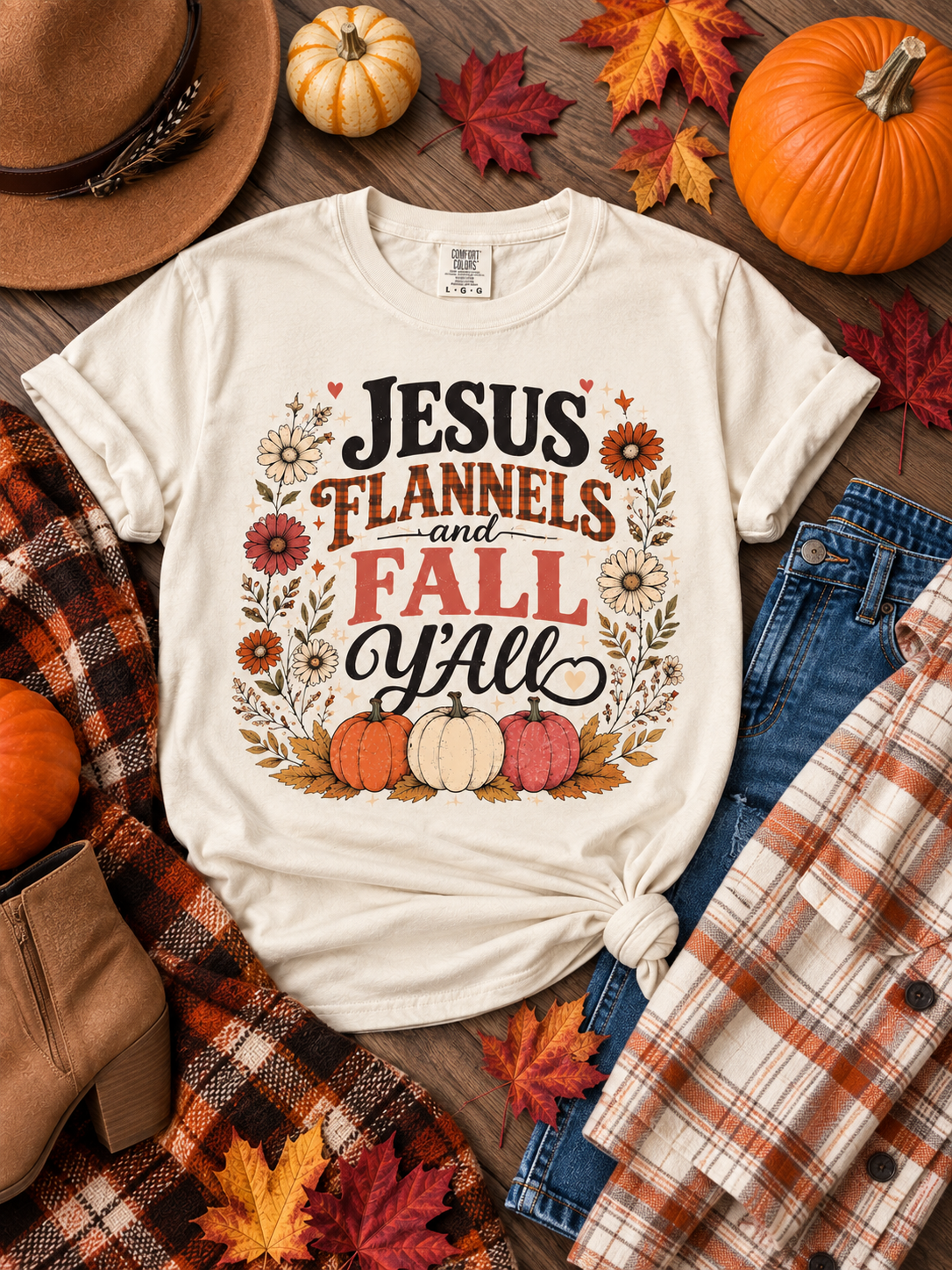 Jesus Flannels & Fall Ya'll Tee